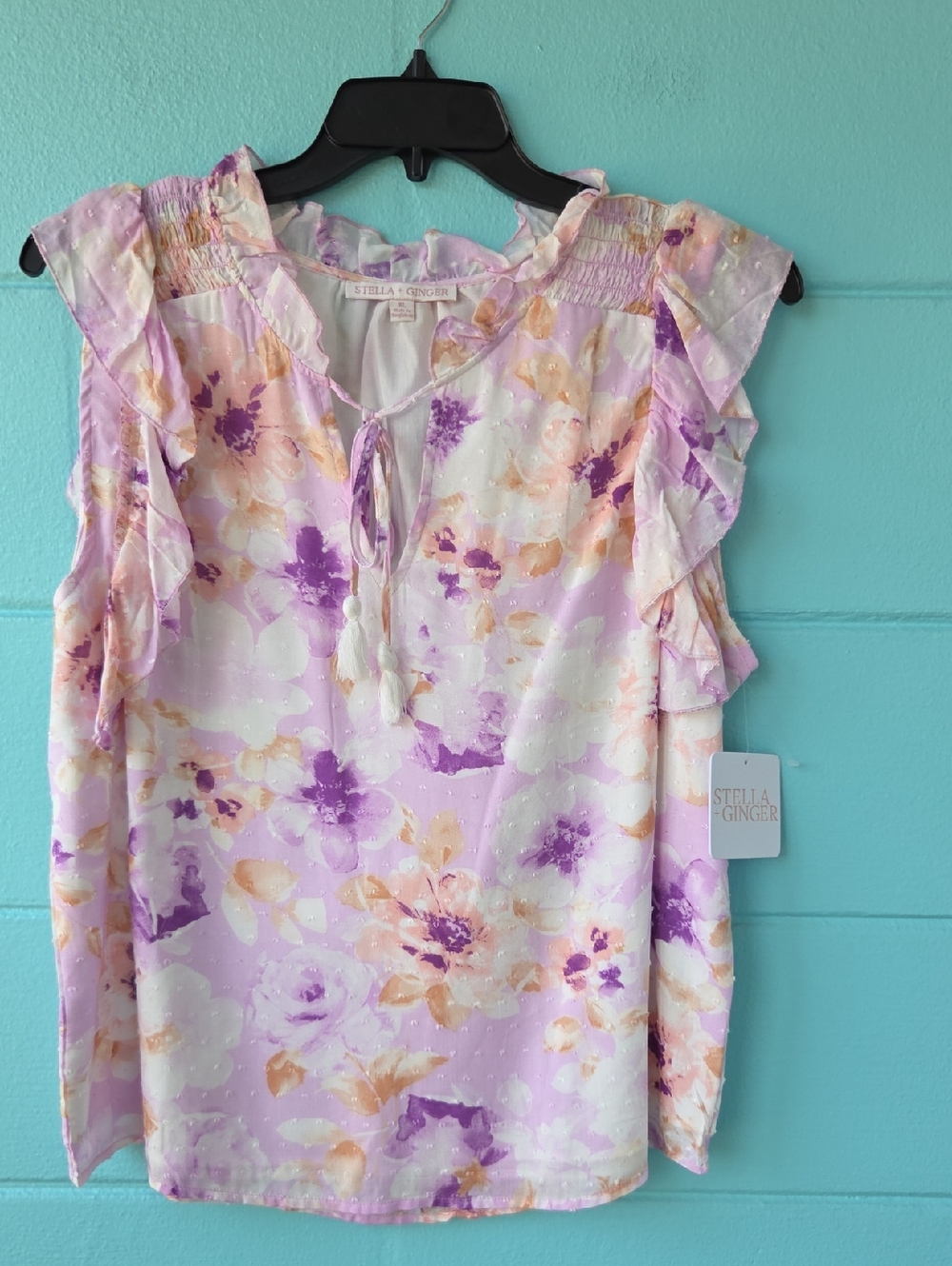 NWT "Stella & Ginger" Peaceful Moments Woman's Top Sizes Large or X-Large